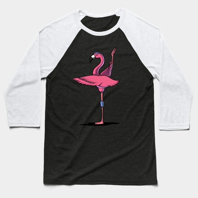 Flamingo Bird Yoga Workout Lover Baseball T-Shirt by underheaven